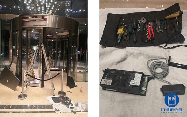 福建福州某洲際酒店自動旋轉(zhuǎn)門平移功能維修服務(wù)案例