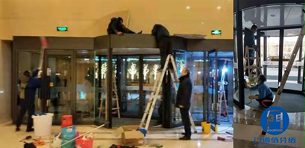 中石化北京會議中心自動旋轉(zhuǎn)門門區(qū)地面改造與整體電器升級服務(wù)案例