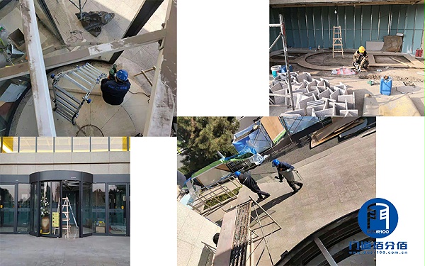 中石化北京會議中心自動旋轉(zhuǎn)門門區(qū)地面改造與整體電器升級服務(wù)案例