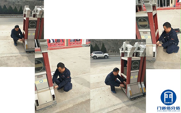 濟南書畫城電動伸縮門不能使用故障維修服務(wù)案例
