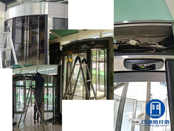 兩翼電動(dòng)旋轉(zhuǎn)門(mén)防夾故障，更換新式激光防夾傳感器解決問(wèn)題